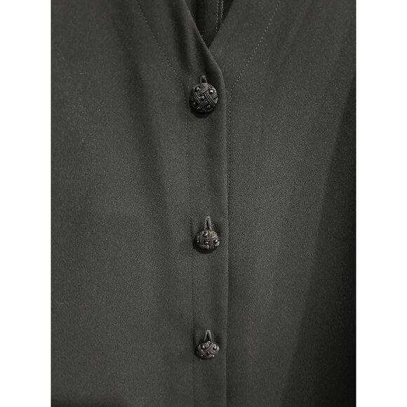 Vintage Black Button-Up Plus Size Blazer Jacket - Picture 4 of 7